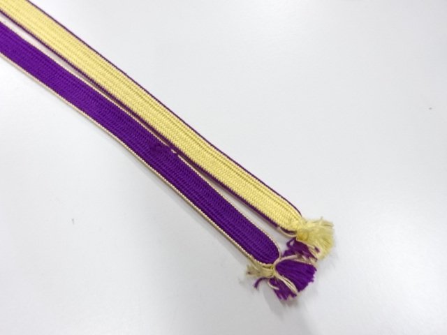  アンティーク　正絹　帯留め用　手組三分紐